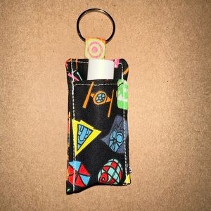 Handmade lip balm holder keychain- Star Wars print